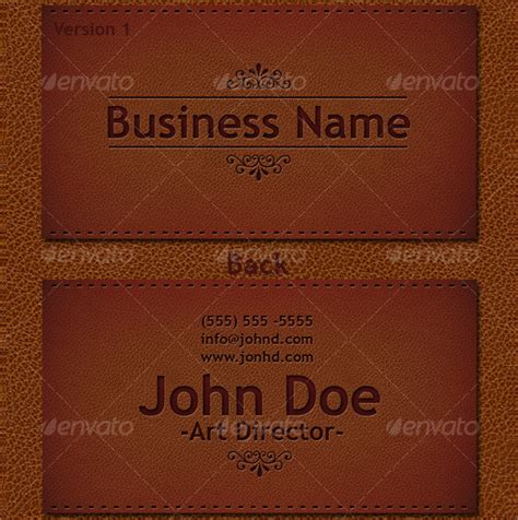versace collection leather business card